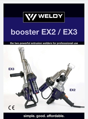 3kw nhỏ gọn cầm tay nhựa Extruder Weldy Booster Ex2
