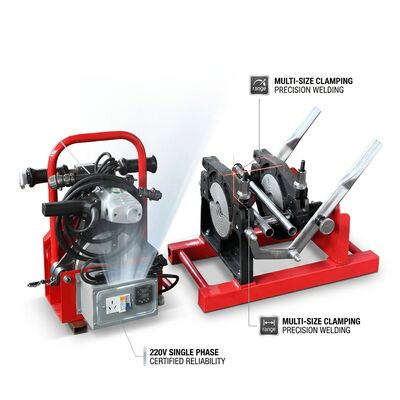 63mm PE Pipe Butt Fusion Welder | Manual HDPE Joining Machine